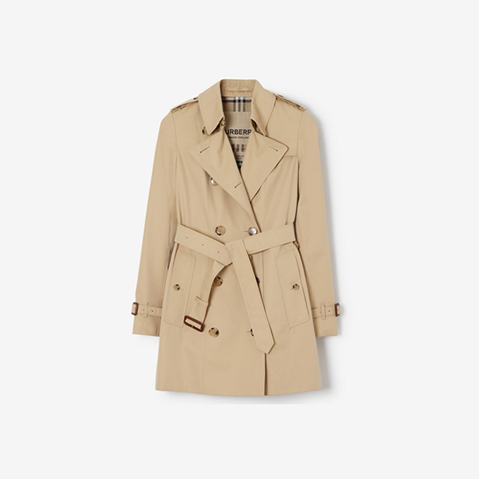 burberry chelsea heritage short gabardine trench coat